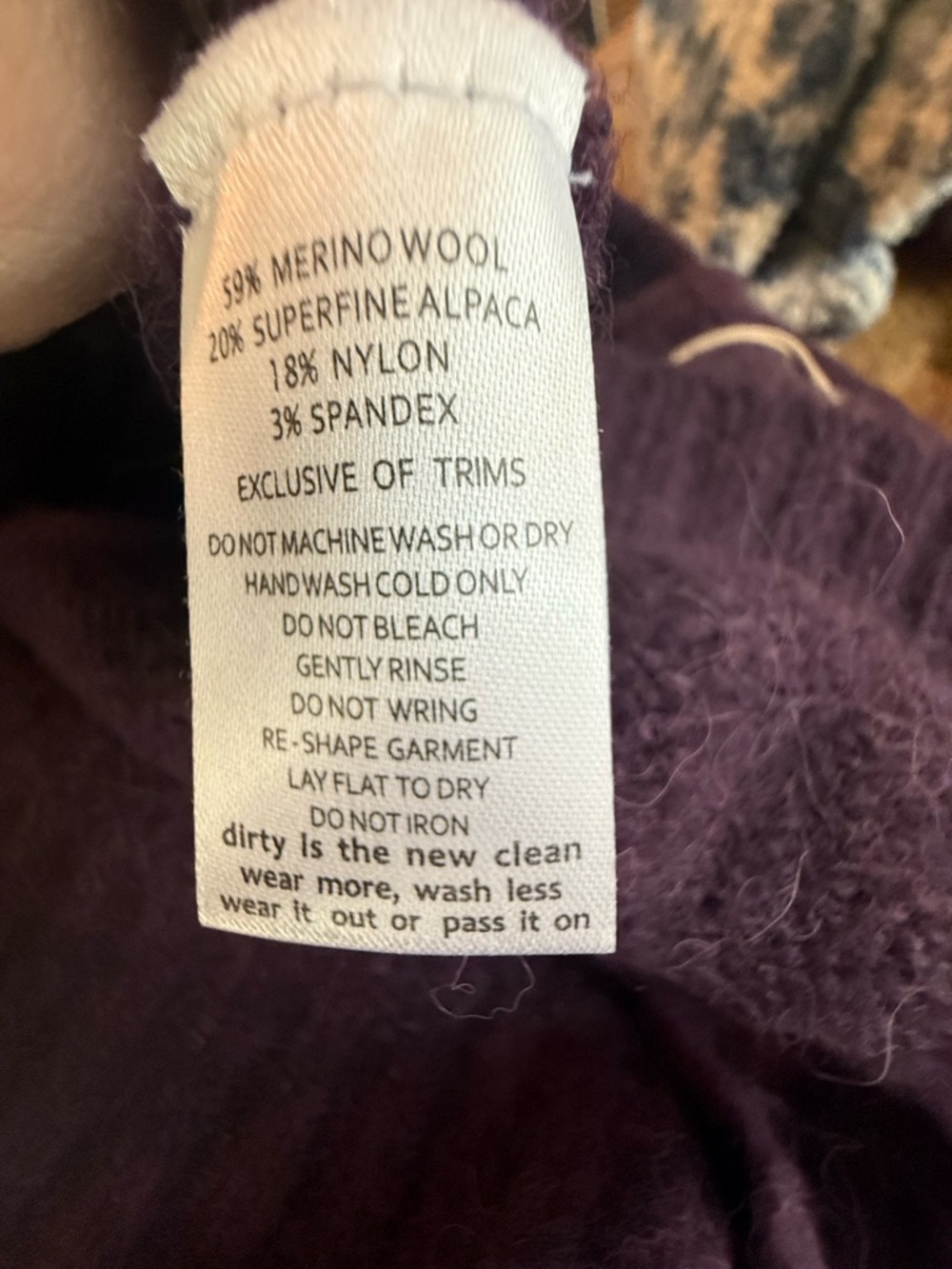 NWT. Toad&Co. toddy Crew Sweater Dress. Blackberry. Size Large. - Picture 11 of 11